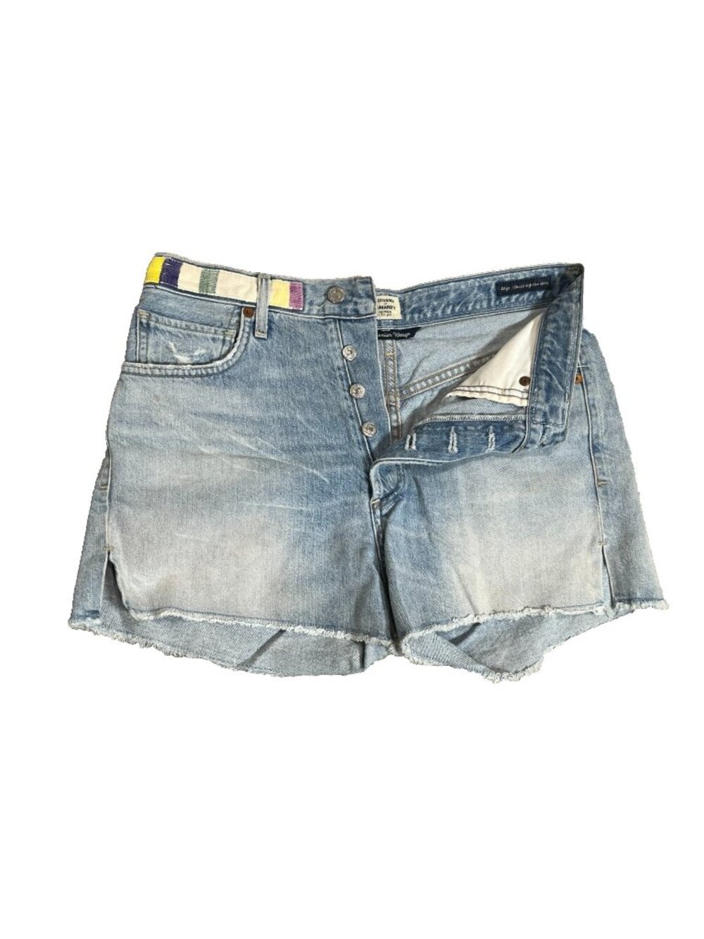 Citizens of Humanity Alyx Classic High Rise Button Fly Jean Shorts Women Size 27